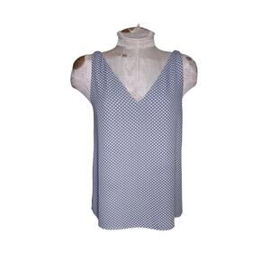 Express‎ Sleeveless Strappy Top Grey Polka Dots Size S